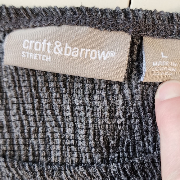 Croft & Barrow Stretch Womens Large 3/4 Sleeve Basic Plain Top Gray - Picture 5 of 6